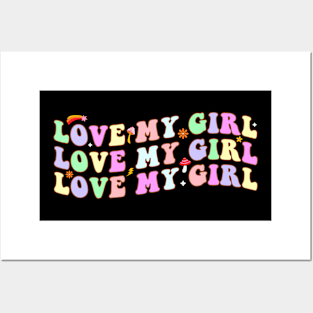 Groovy Love My Girl Valentine's Day Posters and Art